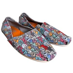 Sketchers Bobs for Dogs Womens Shoes Sz 7.5 Memory Foam Dog Print Slip On